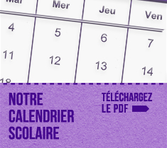 Notre calendrier scolaire